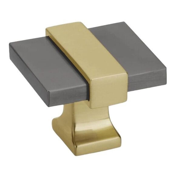 Amerock Overton 1-3/8 Inch Rectangular Cabinet Knobs BP36680BMBG10 Lot Of 4 NEW - Picture 1 of 7